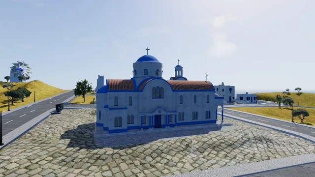 The blue-domed Orthodox church on its cobbled Old Town plaza