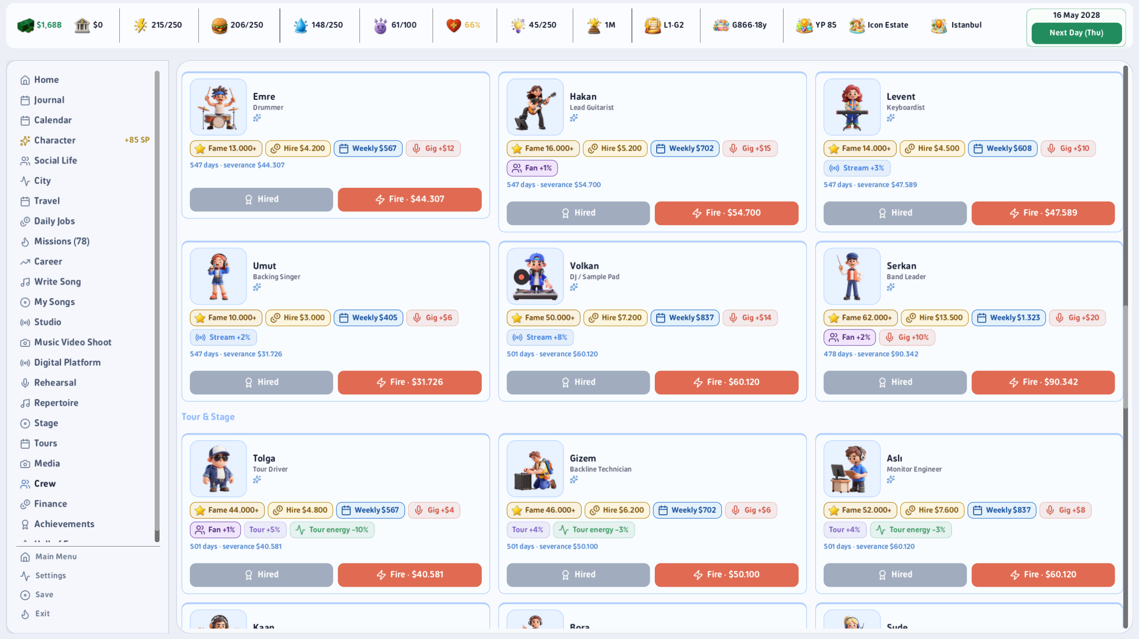 Pop Star Life — music career simulation